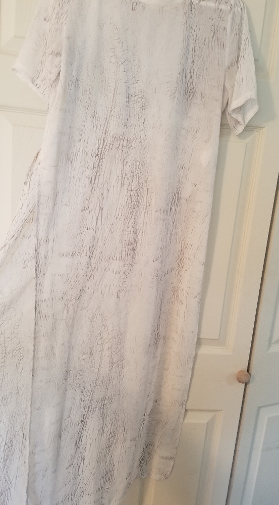 Maxi dress. Marble print dress